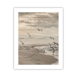 Poster - Sound of the Sea, Singing of the Birds - 40x50 cm