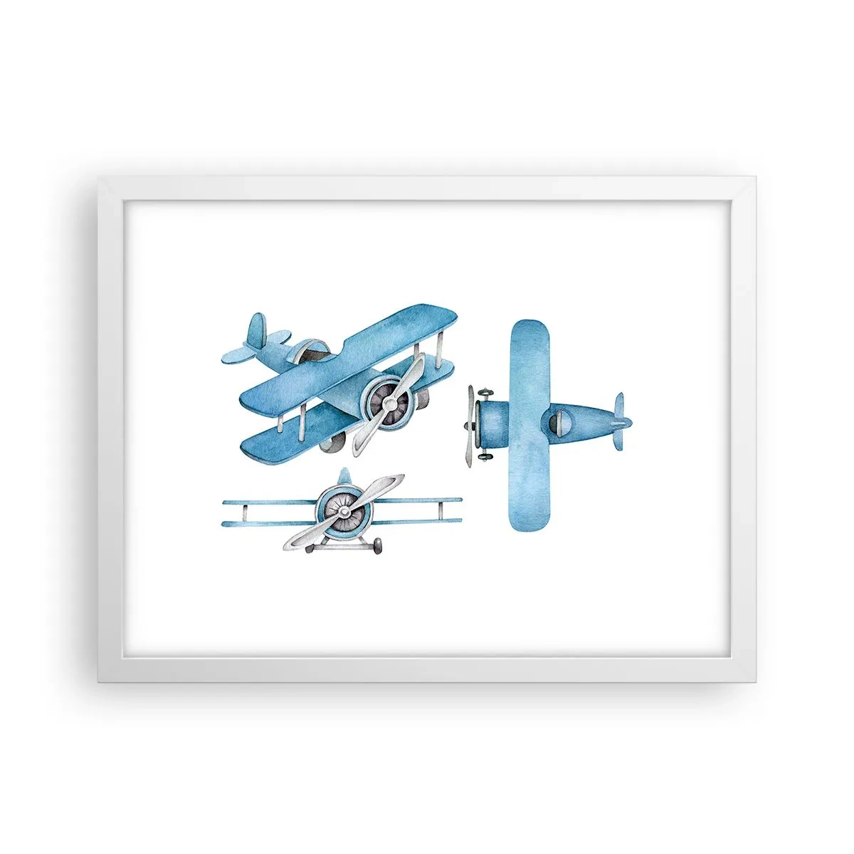 Poster in white frmae - Born Winner - 40x30 cm