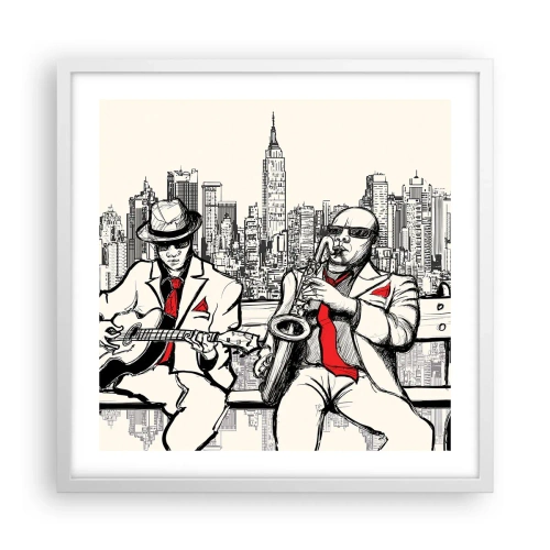 Poster in white frmae - New York Improvisation - 50x50 cm
