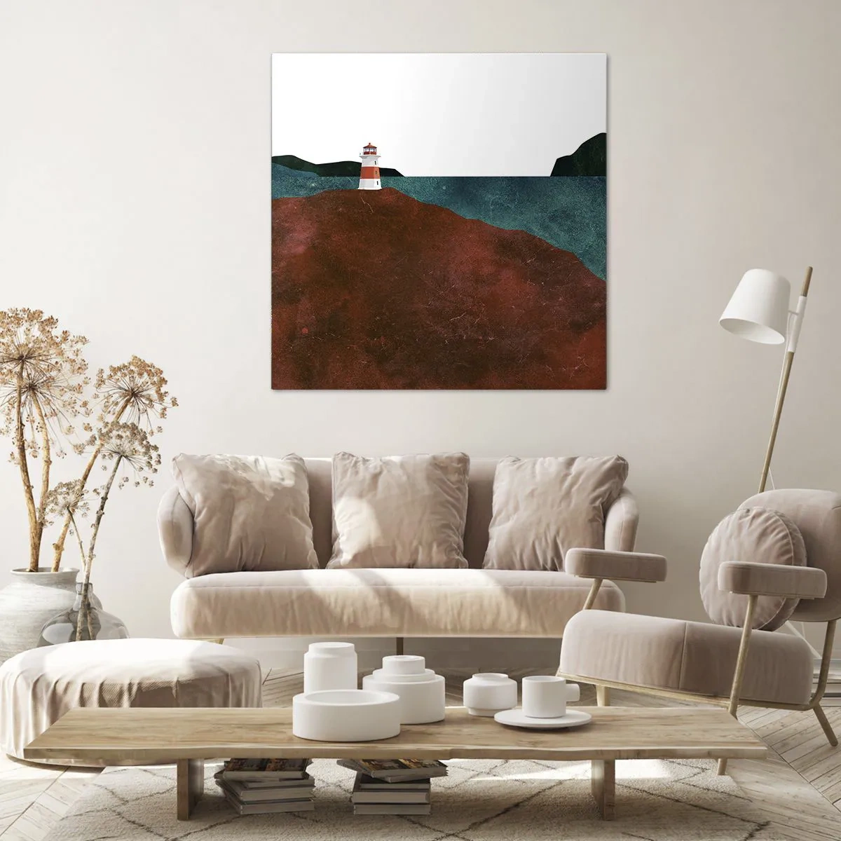 Canvas picture - Gazing at the Sea - 40x40 cm