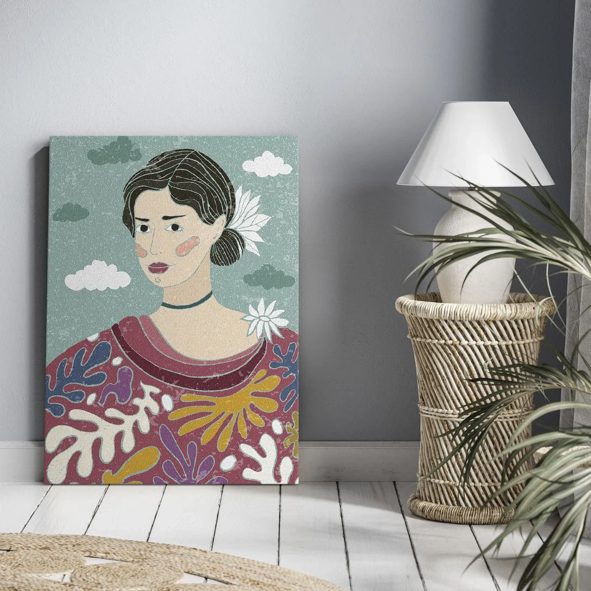 Canvas picture - With a Melancholic Look - 45x80 cm