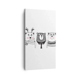 Canvas picture - One Teddy, Two Teddies, Three Teddies - 45x80 cm