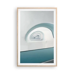 Poster in light oak frame - To the Bottom of Blue - 61x91 cm