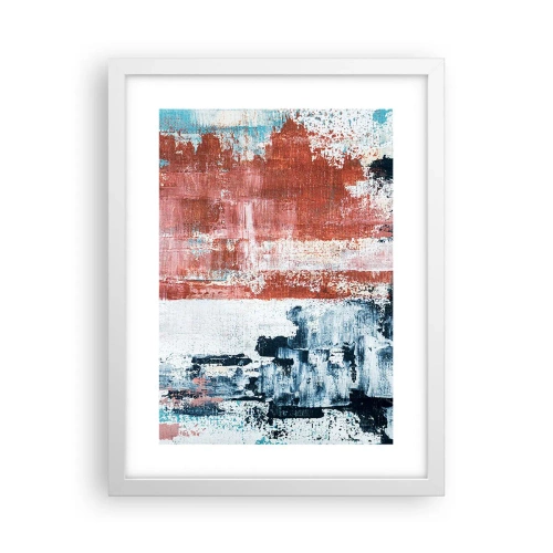 Poster in white frmae - Abstract Fifty Fifty - 30x40 cm