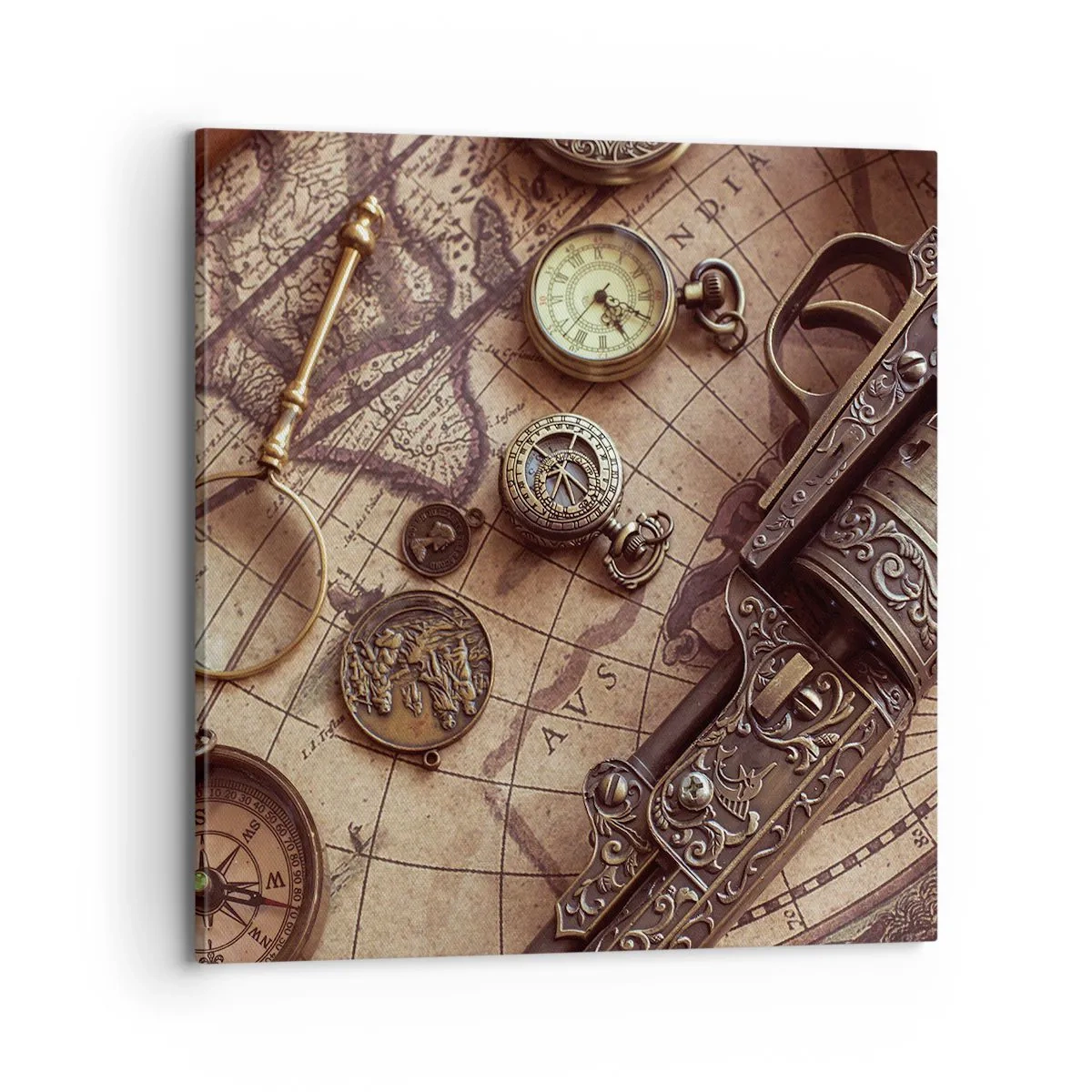 Canvas picture - Adventure Calls - 70x70 cm