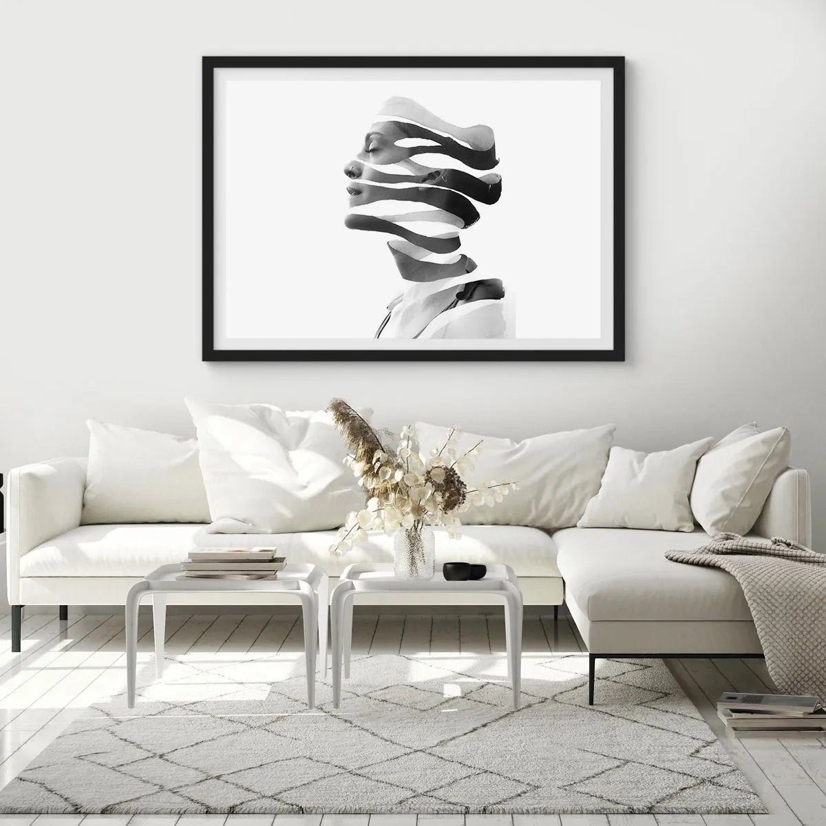 Poster in black frame - Surrealistic Portrait - 40x30 cm