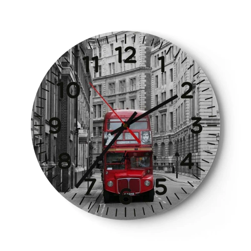 Wall clock - Clock on glass - Routine Doesn't Have to Be Grey - 30x30 cm