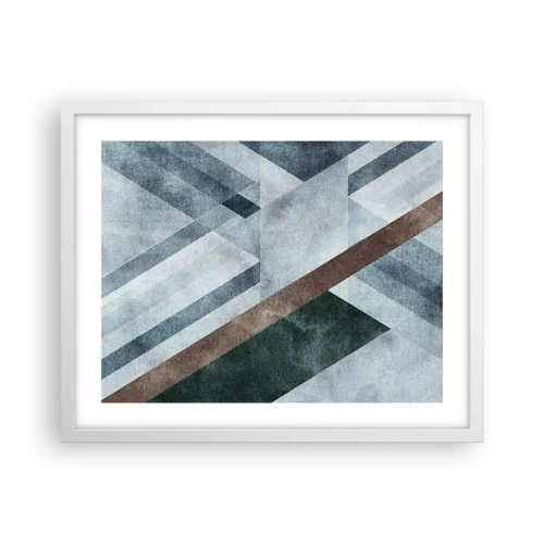 Poster in white frmae - Refined Elegance of Geometry - 50x40 cm