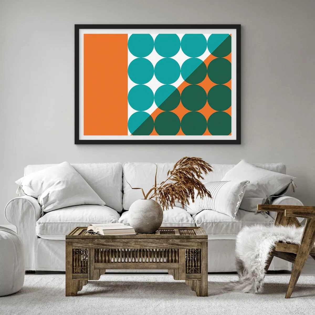 Poster in black frame - Upwards and Diagonally - 100x70 cm