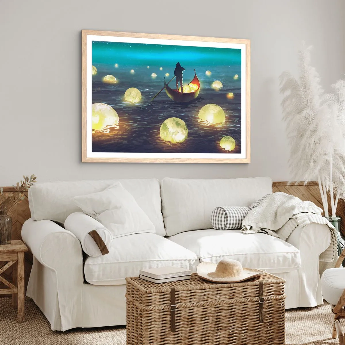 Poster in light oak frame - Things that Philosophers Did Not Dream About - 91x61 cm