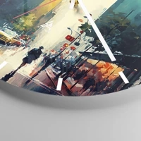 Clock face with lines