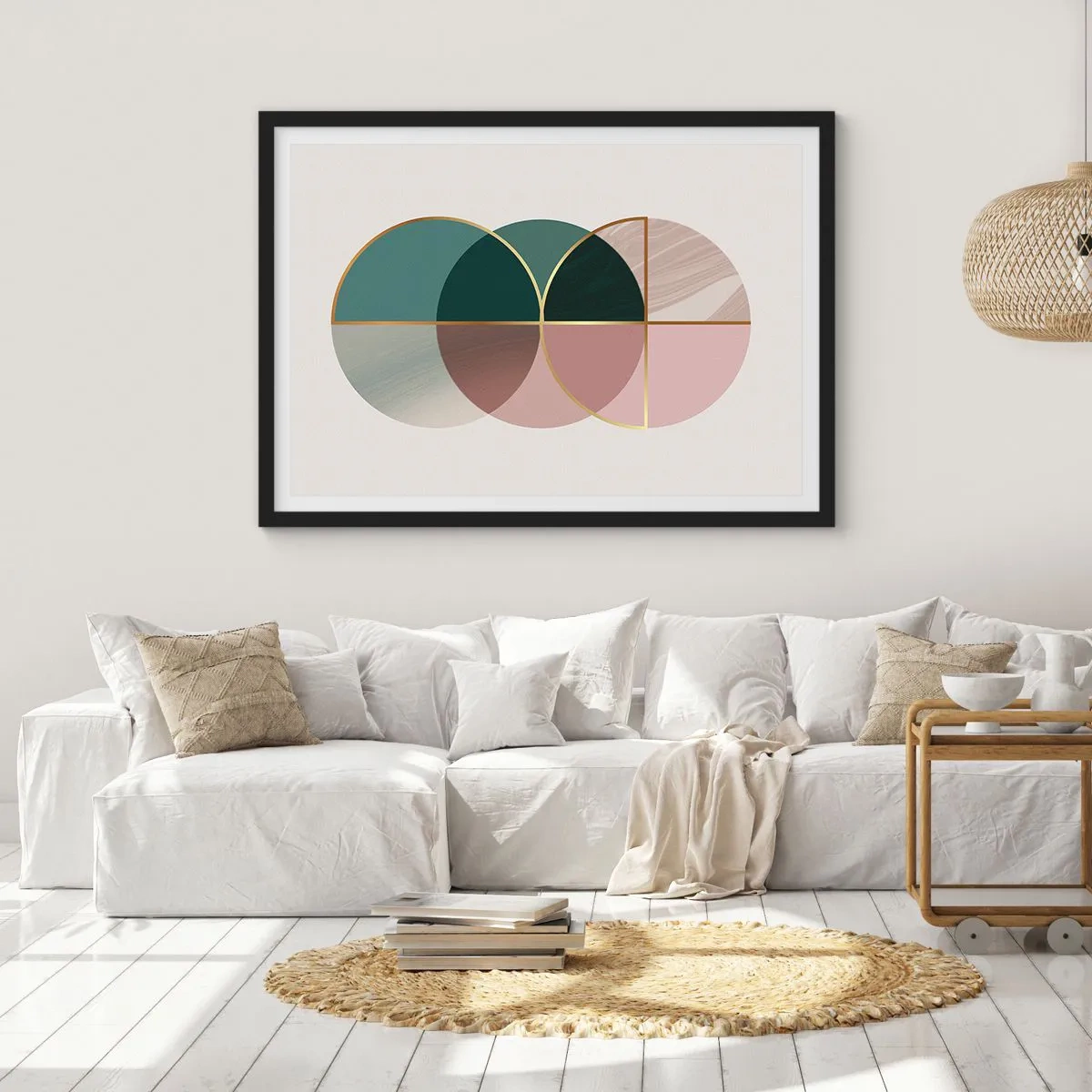 Poster in black frame - Circle after Circle - 40x30 cm