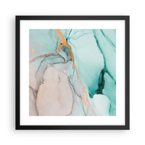 Poster in black frame - Dance of Shapes and Colours - 40x40 cm