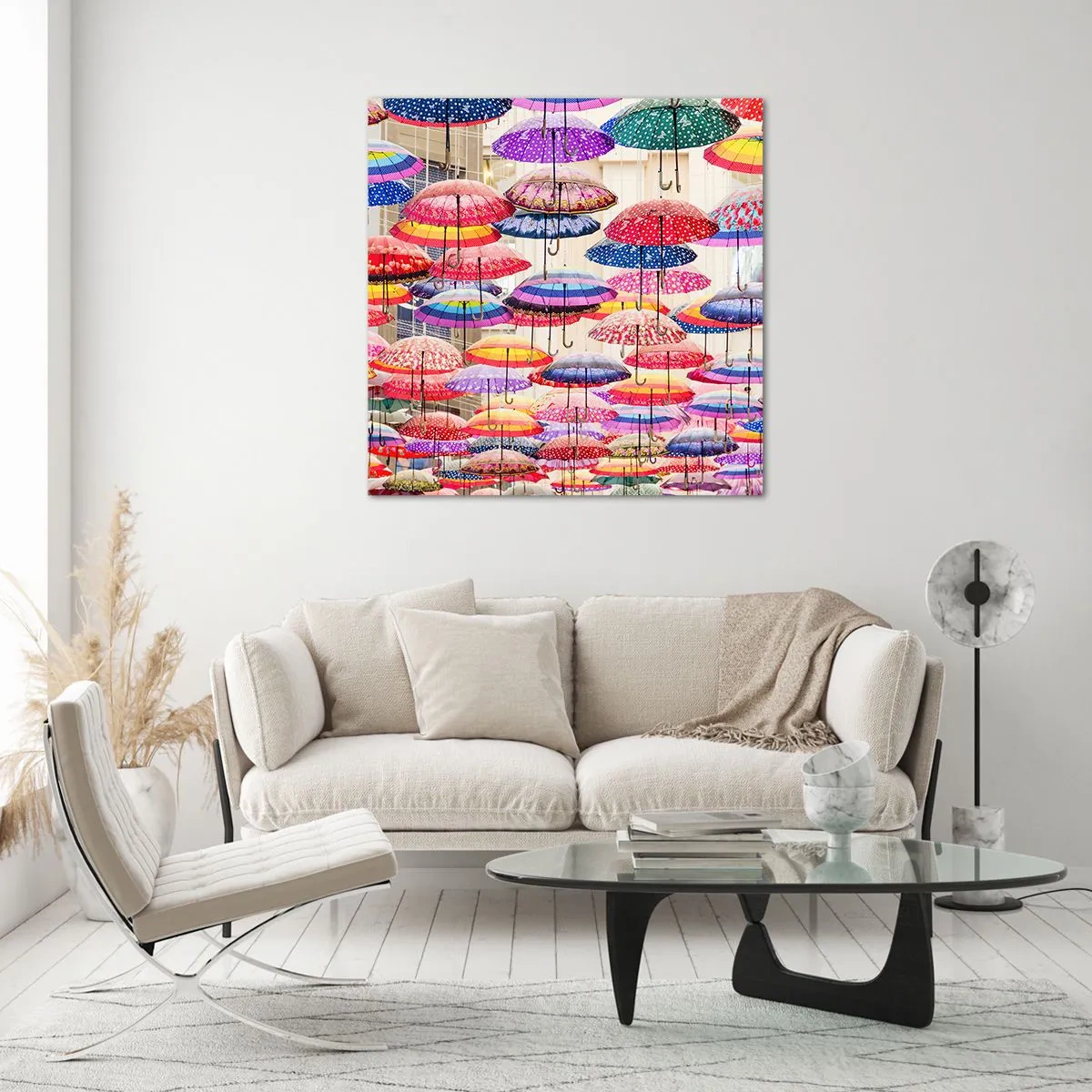 Glass picture - City Meadow - 60x60 cm