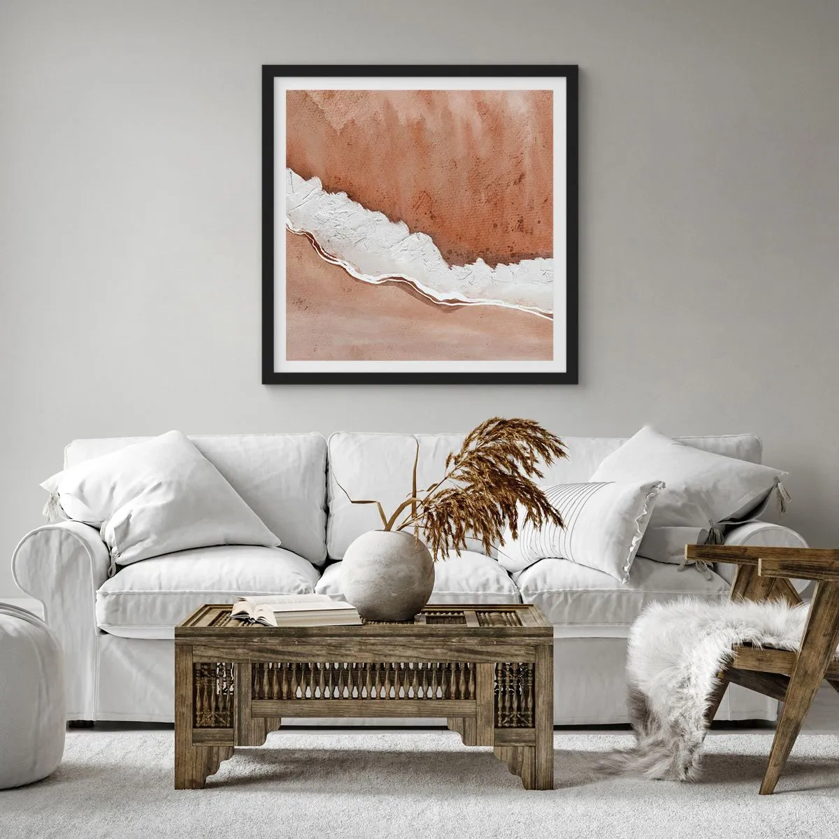 Poster in black frame - Earth Colours - 40x40 cm