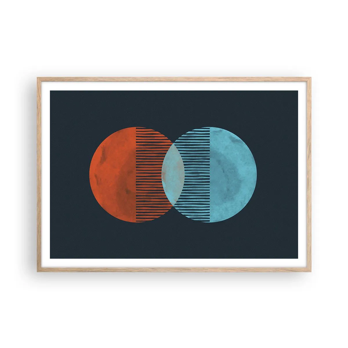 Poster in light oak frame - Astronomical Fantasy - 100x70 cm