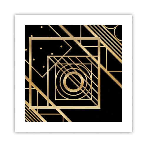 Poster - Golden Geometry - 40x40 cm