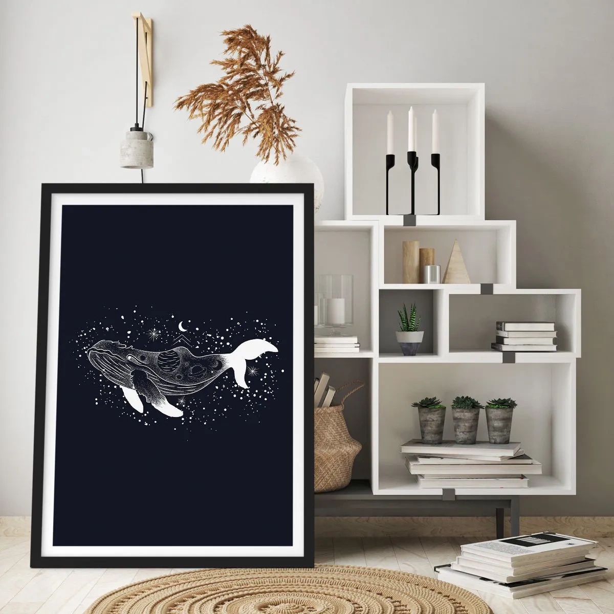 Poster in black frame - In the Ocean of Universe - 40x50 cm