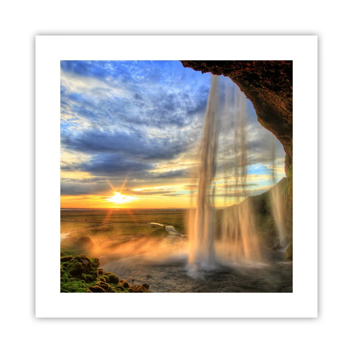 Poster - World behind Raindrops - 40x40 cm