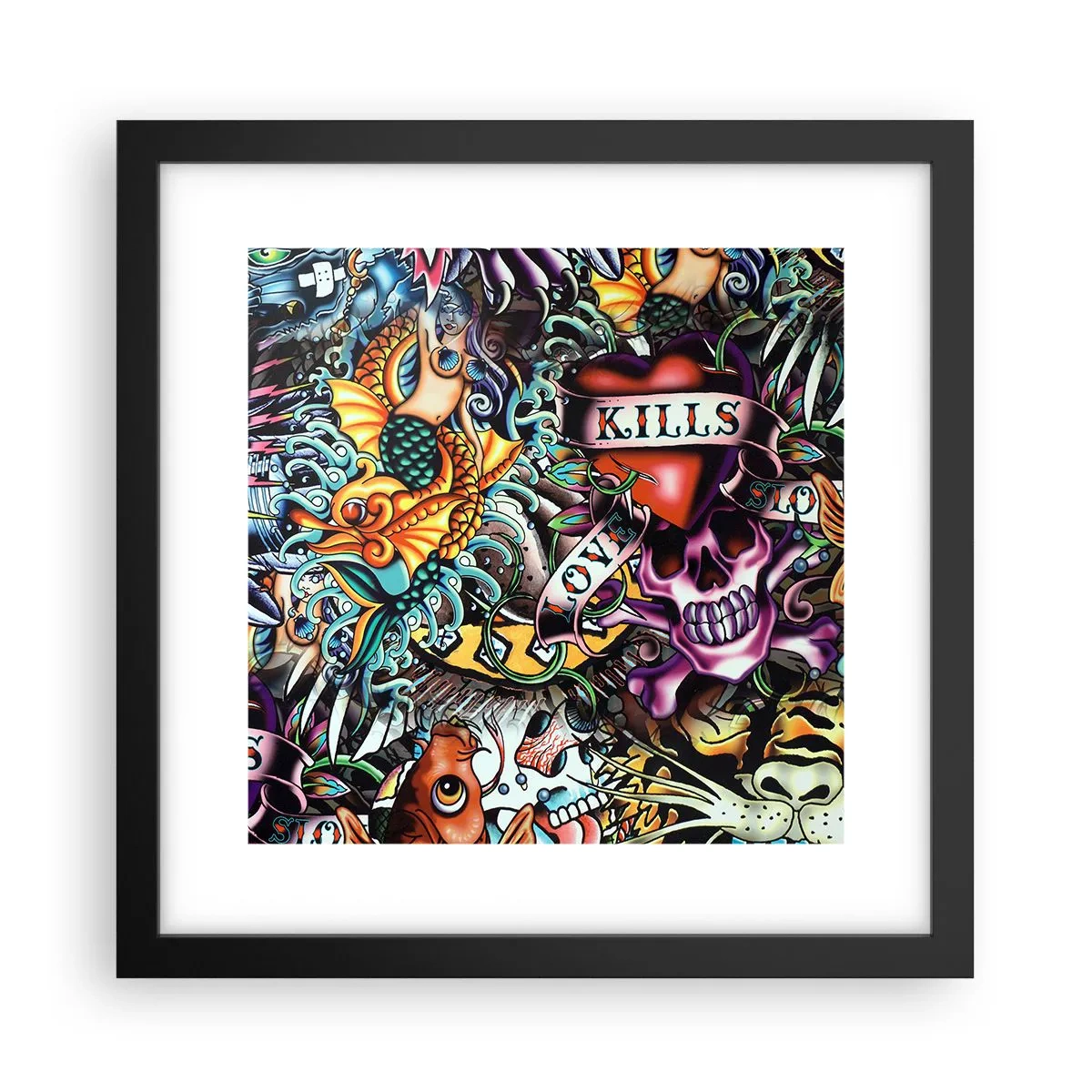 Poster in black frame - Dream of a Tattoo Artist - 30x30 cm