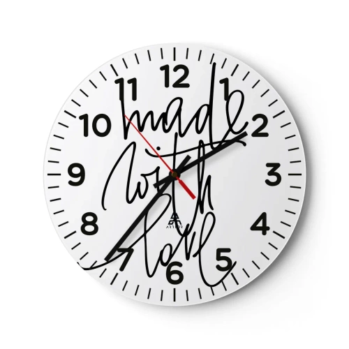 Wall clock - Clock on glass - Best Brand - 40x40 cm