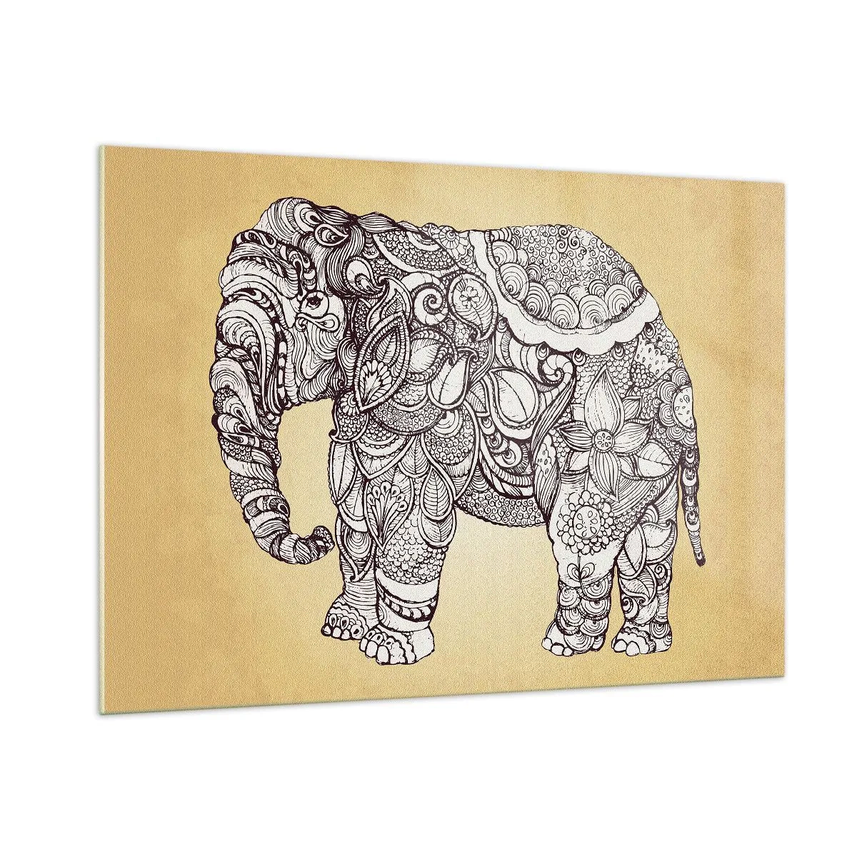 Glass picture - Hidden Elephant - 100x70 cm
