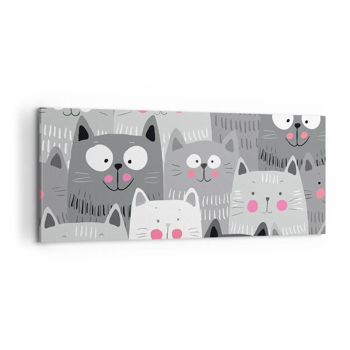 Canvas picture - Cat's World - 100x40 cm