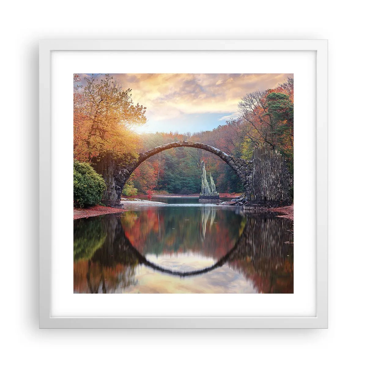 Poster in white frmae - On the Other Side of a Mirror - 40x40 cm