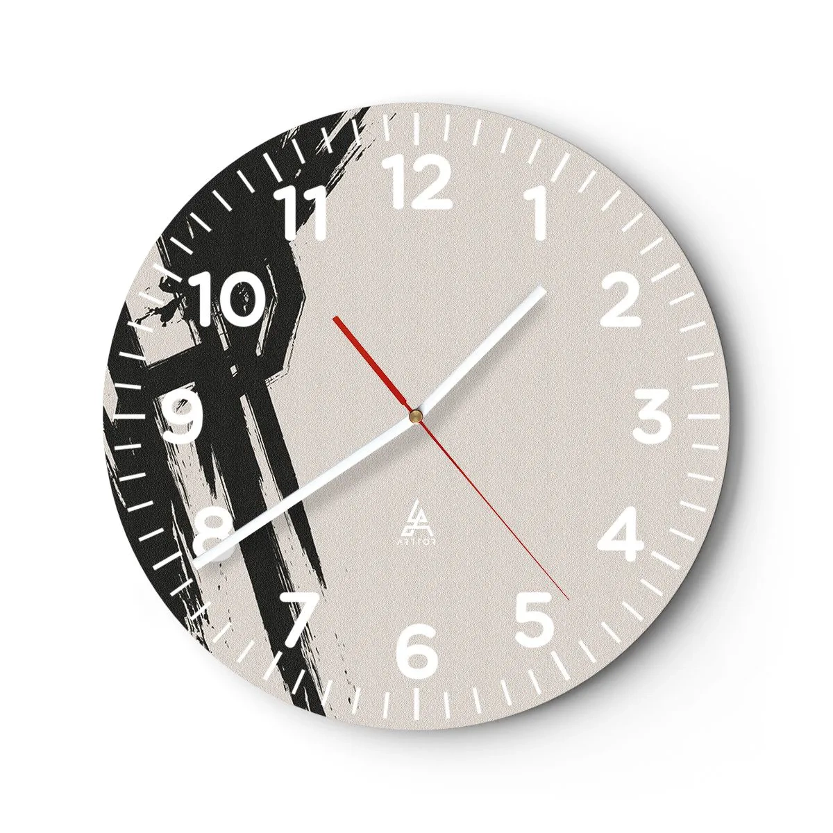 Wall clock - Clock on glass - Uncontrollable Rush - 30x30 cm