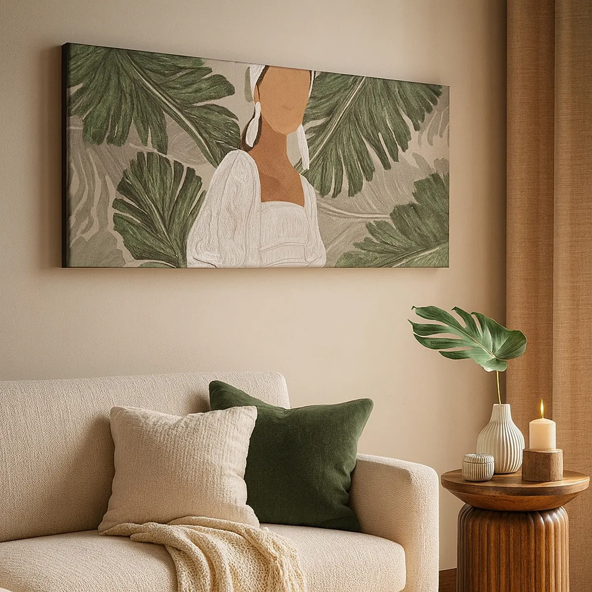 Canvas picture - Exotic Portrait - 30x30 cm