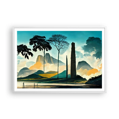 Poster in white frmae - Higher and Higher - 100x70 cm