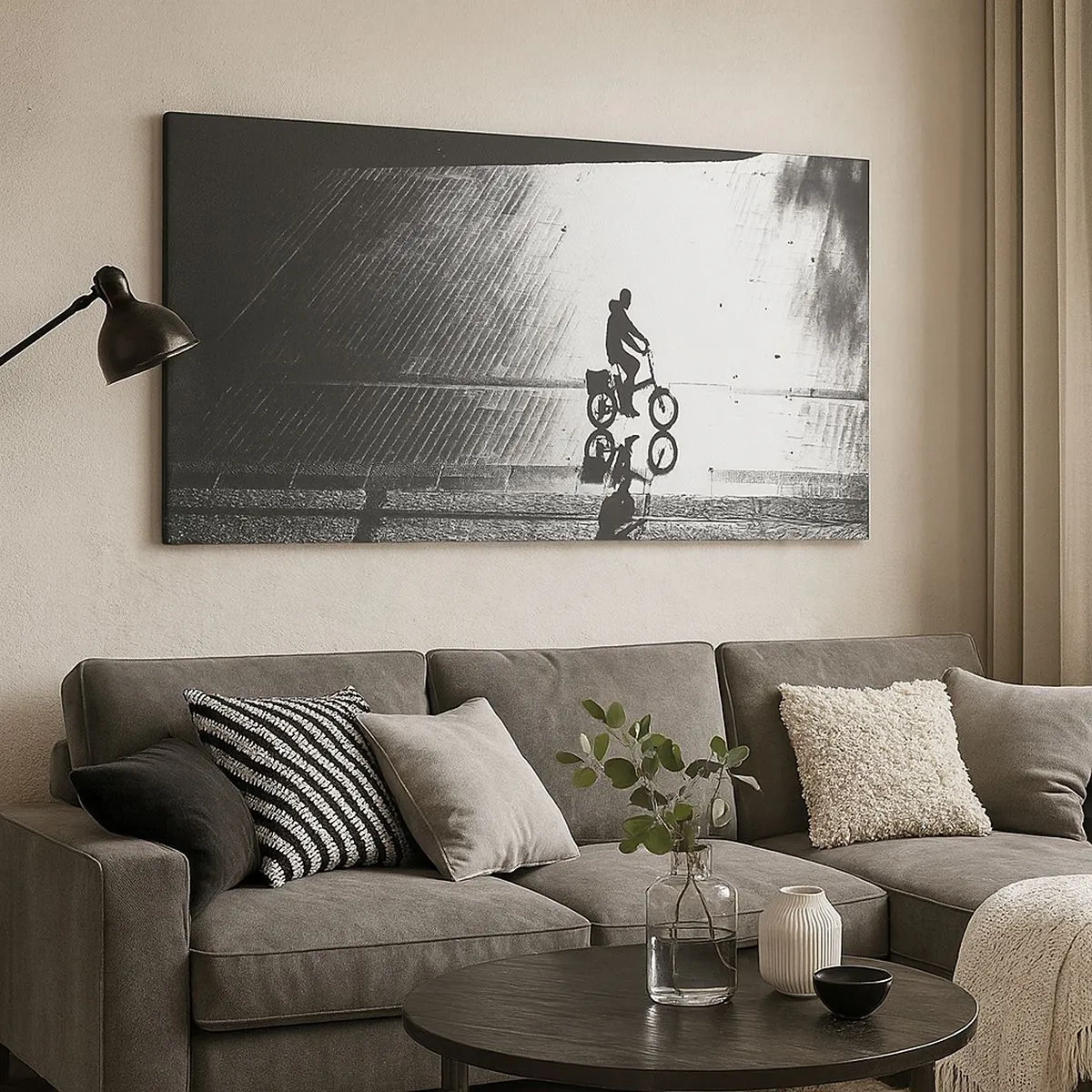 Canvas picture - Straight ahead, through the City - 100x40 cm