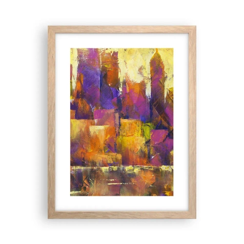 Poster in light oak frame - Metropolitan Composition - 30x40 cm