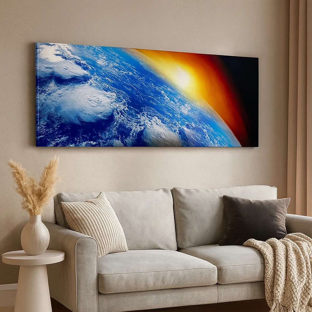 Canvas picture - Sunrise by the Blue Planet - 30x30 cm