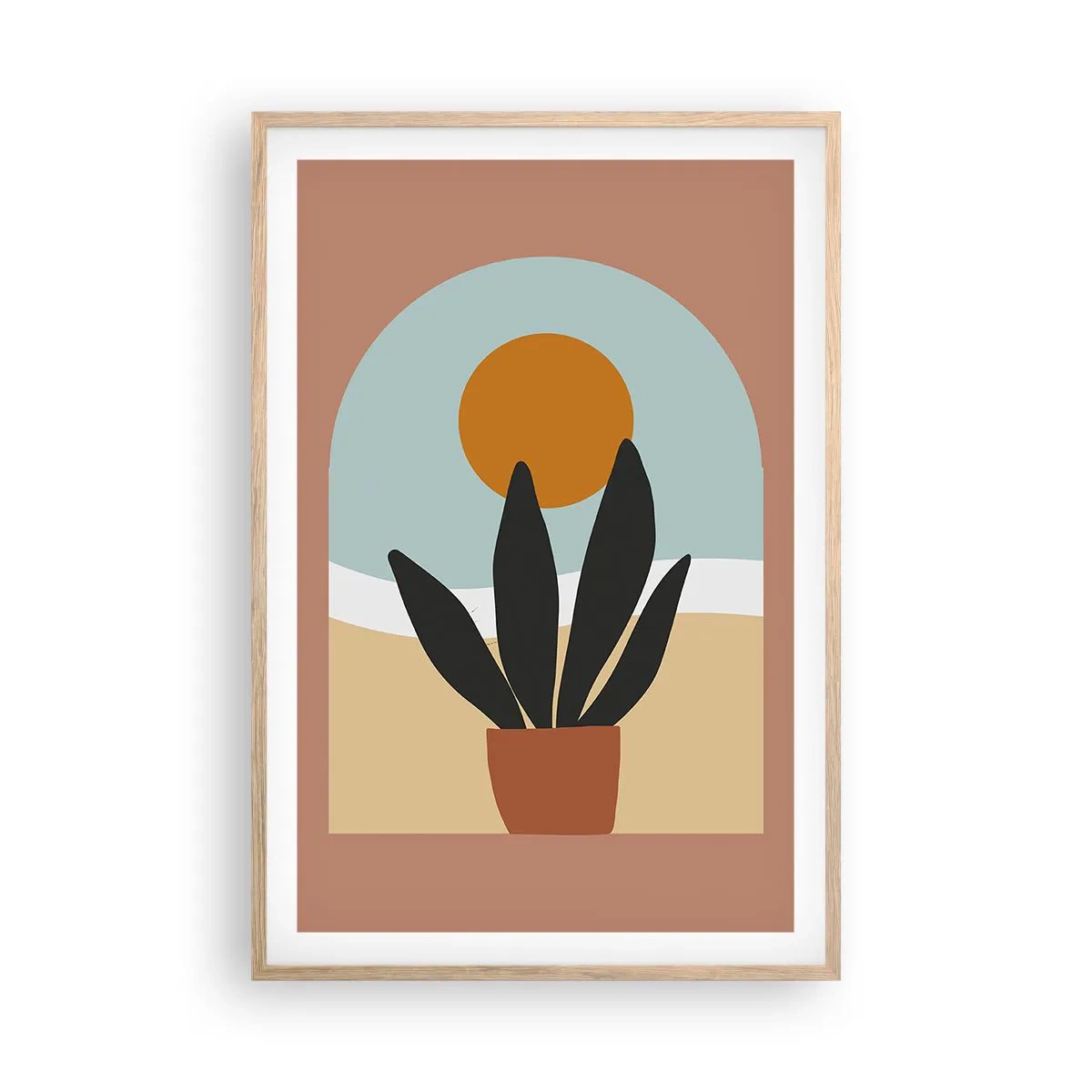 Poster in light oak frame - Small Joys - 61x91 cm
