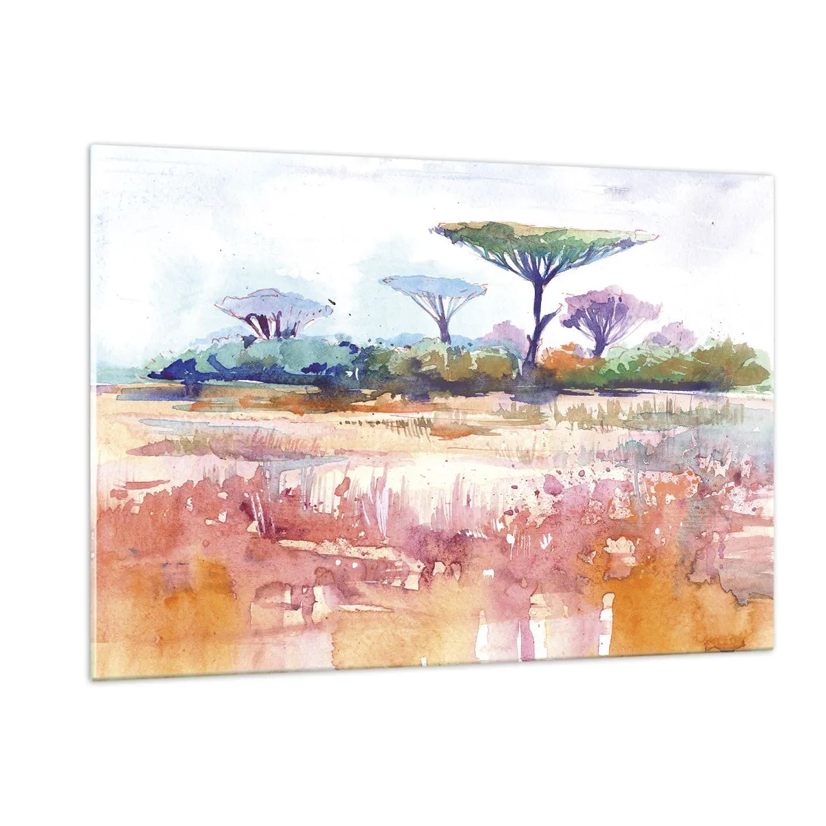 Glass picture - Colour of Savannah - 120x80 cm