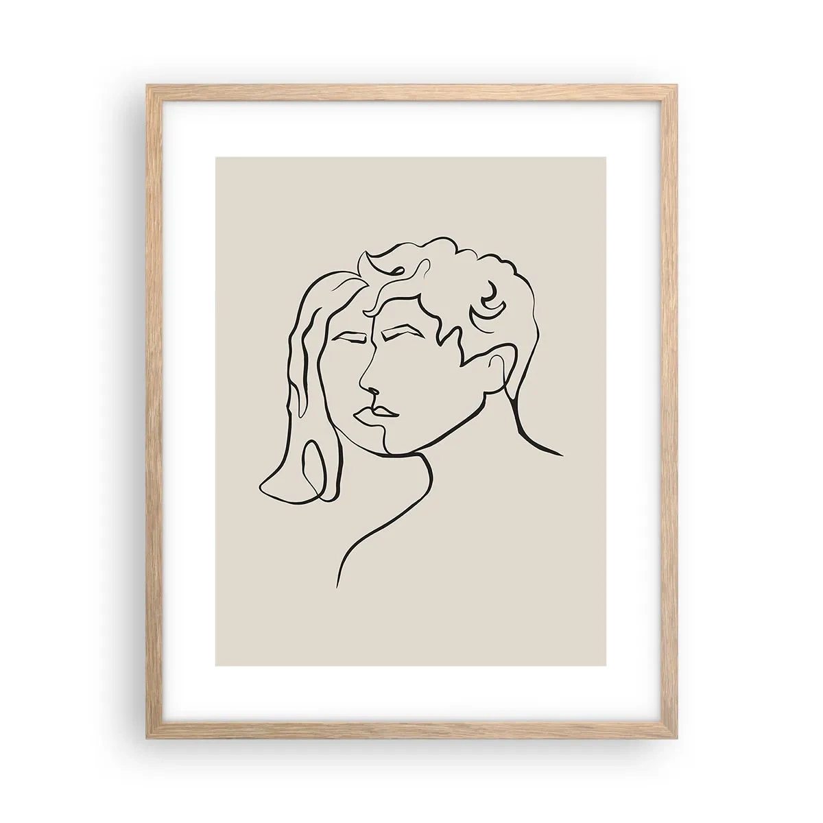 Poster in light oak frame - And It Became One - 40x50 cm