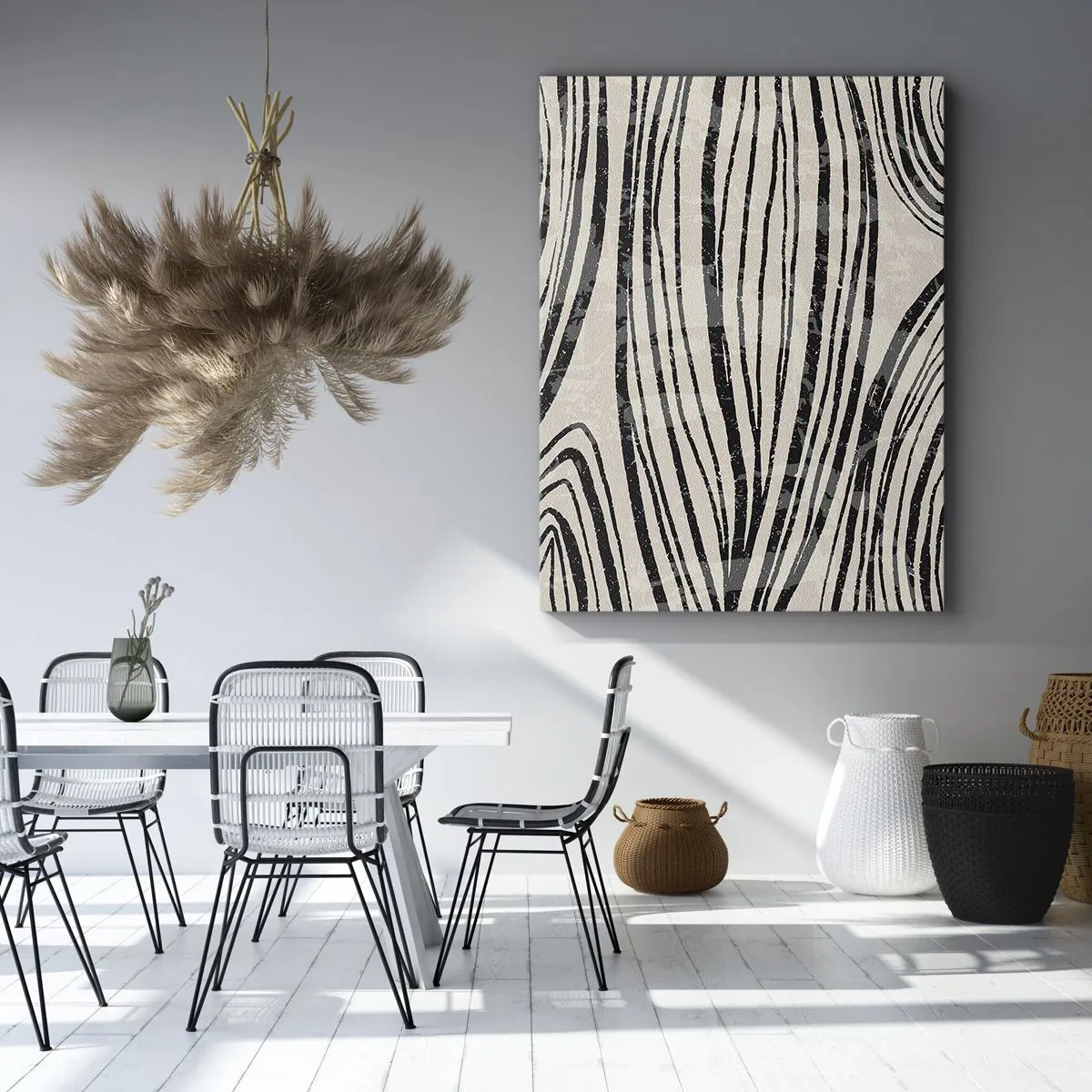 Canvas picture - Spillover of Lines - 50x70 cm