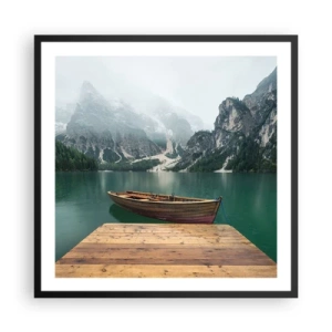 Poster in black frame - Boat Found Solitude - 60x60 cm