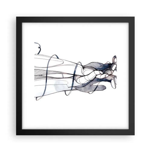 Poster in black frame - Study of Touch - 30x30 cm