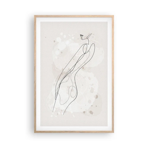 Poster in light oak frame - One Look Will Not Be Enough - 61x91 cm