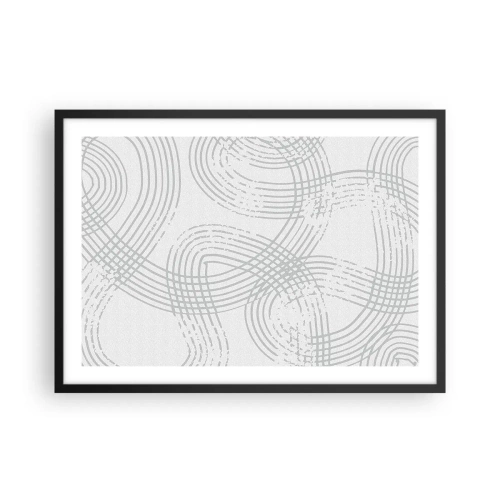 Poster in black frame - No Straight Line - 70x50 cm