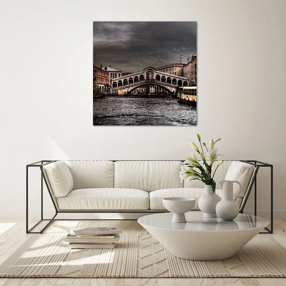 Glass picture - Promise of a Venetian Evening - 70x70 cm
