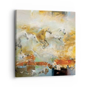 Canvas picture - Gallopping through the World - 30x30 cm