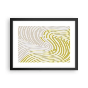 Poster in black frame - Composition with a Gentle Curve - 40x30 cm