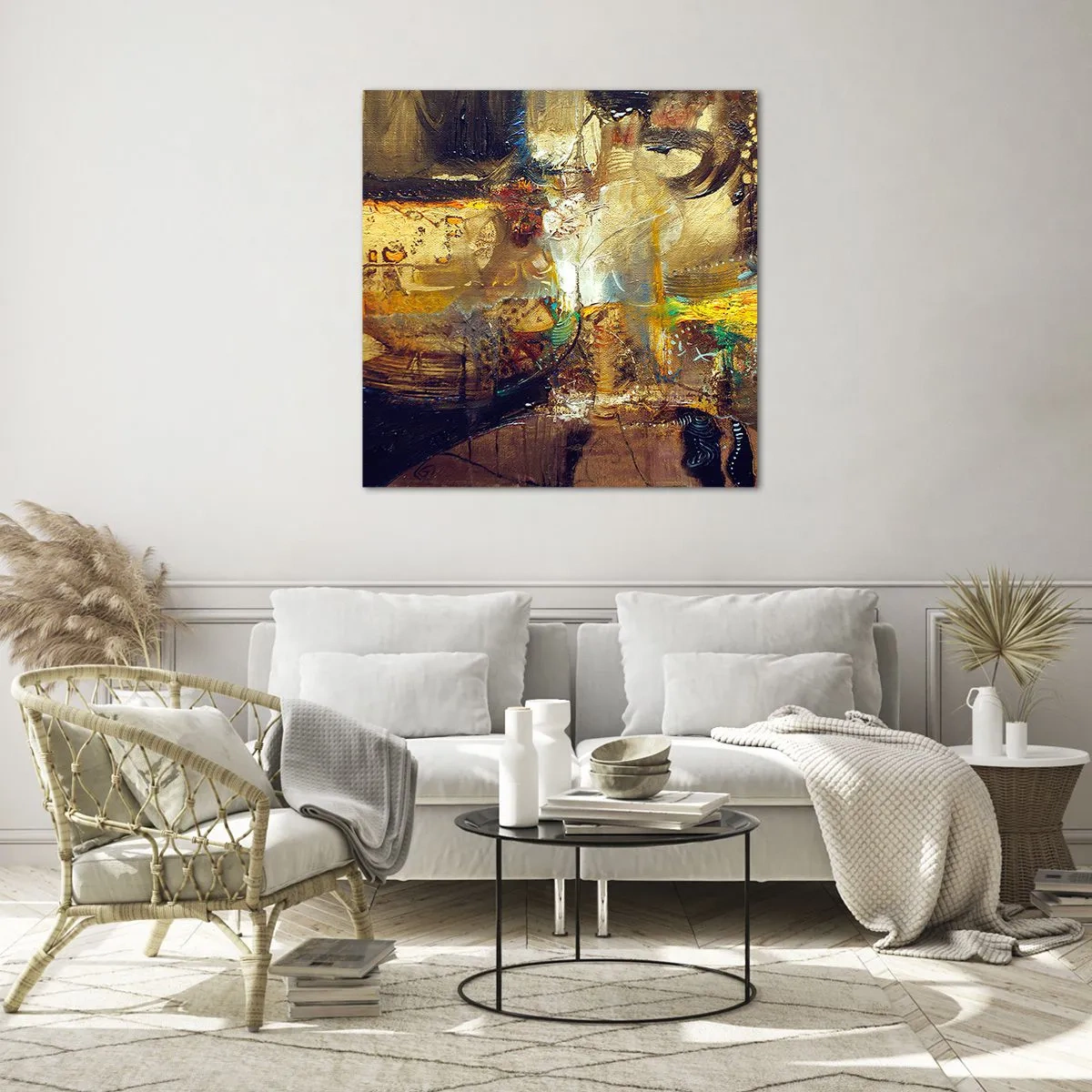Glass picture - Cold, Warm, Hot - 50x50 cm