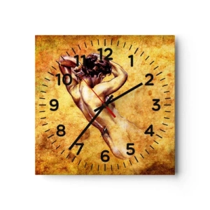 Wall clock - Clock on glass - Discovered but Still Mysterious - 40x40 cm
