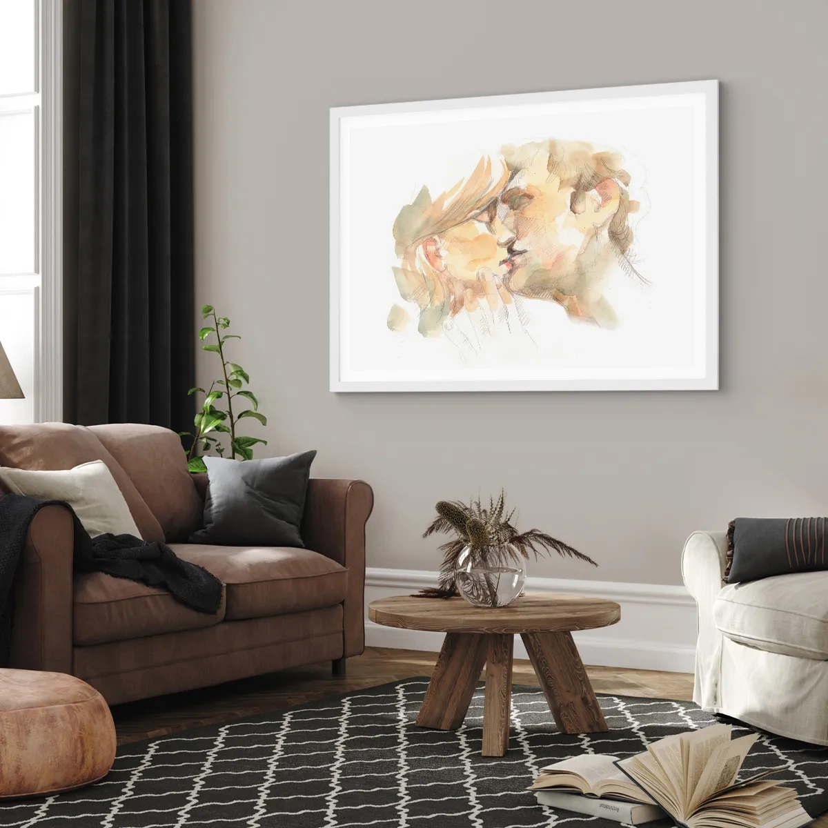 Poster in white frmae - The Missing Half? - 40x30 cm