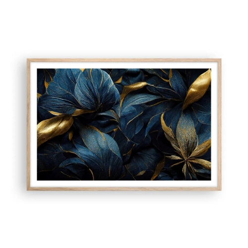 Poster in light oak frame - Lined with Gold - 91x61 cm