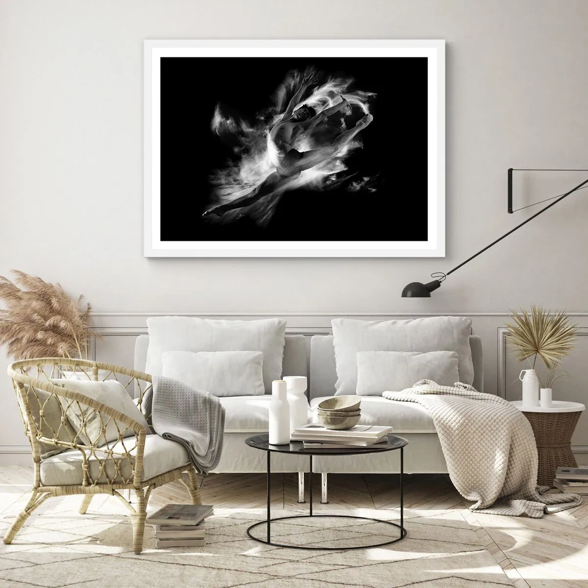 Poster in white frmae - Stopped i in Flight - 91x61 cm